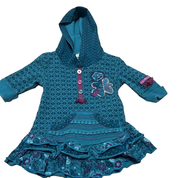 Naartjie warm thermal ruffle dress - 3/6 m - Picture 2 of 6
